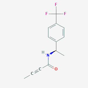 molecular formula C13H12F3NO B2751814 N-[(1R)-1-[4-(trifluoromethyl)phenyl]ethyl]but-2-ynamide CAS No. 2093958-65-5