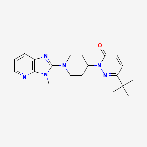 molecular formula C20H26N6O B2751816 6-Tert-butyl-2-[1-(3-methylimidazo[4,5-b]pyridin-2-yl)piperidin-4-yl]pyridazin-3-one CAS No. 2380009-71-0