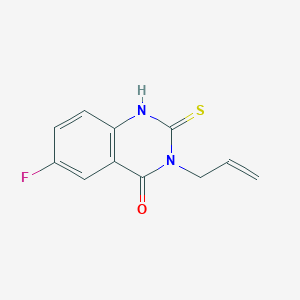 molecular formula C11H9FN2OS B2751823 6-氟-3-丙-2-烯基-2-硫代-1H-喹唑啉-4-酮 CAS No. 422274-40-6