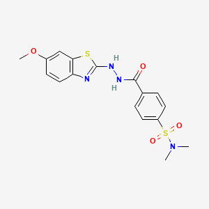 4-(2-(6-methoxybenzo[d]thiazol-2-yl)hydrazinecarbonyl)-N,N-dimethylbenzenesulfonamide