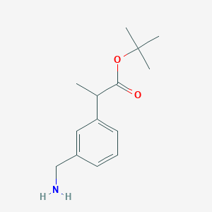 molecular formula C14H21NO2 B2751837 Tert-butyl 2-[3-(aminomethyl)phenyl]propanoate CAS No. 2287335-52-6