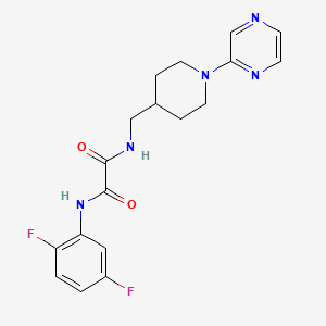 molecular formula C18H19F2N5O2 B2751844 N1-(2,5-difluorophenyl)-N2-((1-(pyrazin-2-yl)piperidin-4-yl)methyl)oxalamide CAS No. 1396747-18-4