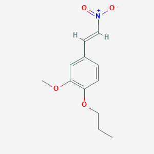 molecular formula C12H15NO4 B2751853 2-甲氧基-4-(2-硝基乙烯基)-1-丙氧基苯 CAS No. 70622-82-1