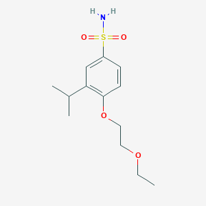molecular formula C13H21NO4S B2751858 4-(2-Ethoxyethoxy)-3-isopropylbenzenesulfonamide CAS No. 1155915-89-1