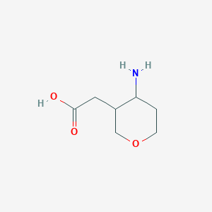 molecular formula C7H13NO3 B2751862 2-(4-Aminotetrahydro-2H-pyran-3-yl)acetic acid CAS No. 1782510-80-8