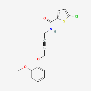 molecular formula C16H14ClNO3S B2751869 5-氯-N-(4-(2-甲氧基苯氧基)丁-2-炔-1-基)噻吩-2-甲酰胺 CAS No. 1426314-79-5