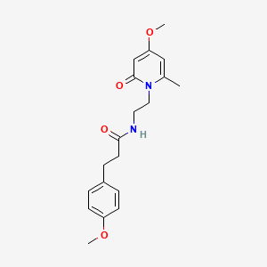molecular formula C19H24N2O4 B2751872 N-(2-(4-methoxy-6-methyl-2-oxopyridin-1(2H)-yl)ethyl)-3-(4-methoxyphenyl)propanamide CAS No. 1903611-48-2