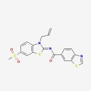 (Z)-N-(3-allyl-6-(methylsulfonyl)benzo[d]thiazol-2(3H)-ylidene)benzo[d]thiazole-6-carboxamide