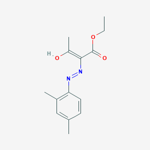 molecular formula C14H18N2O3 B2751876 Butyric acid, 2,3-dioxo-, ethyl ester, 2-(2,4-xylylhydrazone) CAS No. 20954-34-1