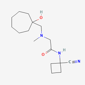 N-(1-Cyanocyclobutyl)-2-[(1-hydroxycycloheptyl)methyl-methylamino]acetamide