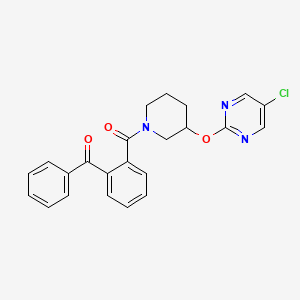 molecular formula C23H20ClN3O3 B2751879 (2-苯甲酰苯基)(3-((5-氯嘧啶-2-基)氧)哌啶-1-基)甲酮 CAS No. 2034397-74-3