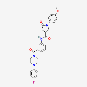 N-{3-[4-(4-fluorophenyl)piperazine-1-carbonyl]phenyl}-1-(4-methoxyphenyl)-5-oxopyrrolidine-3-carboxamide