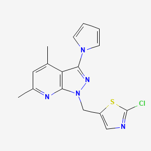 1-[(2-chloro-1,3-thiazol-5-yl)methyl]-4,6-dimethyl-3-(1H-pyrrol-1-yl)-1H-pyrazolo[3,4-b]pyridine
