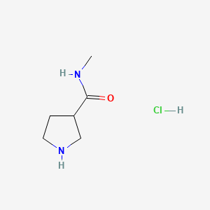 molecular formula C6H13ClN2O B2751892 N-methylpyrrolidine-3-carboxamide hydrochloride CAS No. 1007870-02-1; 1361115-18-5