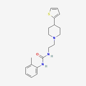 molecular formula C19H25N3OS B2751896 1-(2-(4-(Thiophen-2-yl)piperidin-1-yl)ethyl)-3-(o-tolyl)urea CAS No. 1428373-79-8