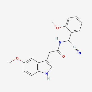 molecular formula C20H19N3O3 B2751902 N-[cyano(2-methoxyphenyl)methyl]-2-(5-methoxy-1H-indol-3-yl)acetamide CAS No. 1355512-80-9