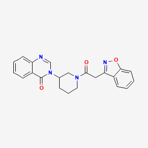 molecular formula C22H20N4O3 B2751903 3-(1-(2-(苯并[d]异噁唑-3-基)乙酰)哌啶-3-基)喹唑啉-4(3H)-酮 CAS No. 2034533-39-4