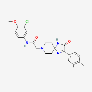 molecular formula C24H27ClN4O3 B2751907 N-(3-chloro-4-methoxyphenyl)-2-(2-(3,4-dimethylphenyl)-3-oxo-1,4,8-triazaspiro[4.5]dec-1-en-8-yl)acetamide CAS No. 1189725-23-2