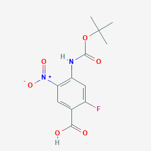 2-Fluoro-4-[(2-methylpropan-2-yl)oxycarbonylamino]-5-nitrobenzoic acid