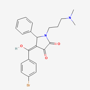 molecular formula C22H23BrN2O3 B2751930 4-(4-溴苯甲酰)-1-(3-(二甲胺)丙基)-3-羟基-5-苯基-1H-吡咯-2(5H)-酮 CAS No. 378217-60-8