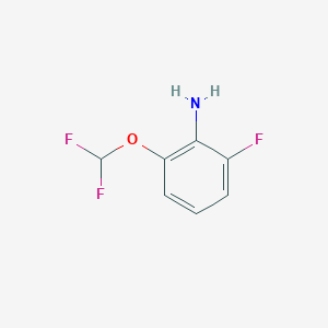 molecular formula C7H6F3NO B2751937 2-(Difluoromethoxy)-6-fluoroaniline CAS No. 1261839-70-6