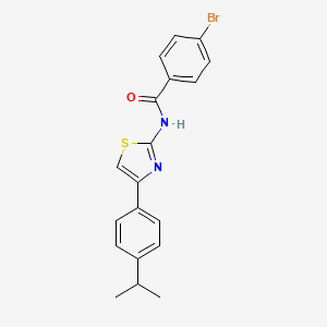 molecular formula C19H17BrN2OS B2751939 4-溴-N-(4-(4-异丙基苯基)噻唑-2-基)苯甲酰胺 CAS No. 310452-26-7