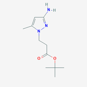 molecular formula C11H19N3O2 B2751951 Tert-butyl 3-(3-amino-5-methylpyrazol-1-yl)propanoate CAS No. 2248328-14-3