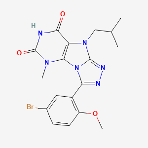 8-(5-Bromo-2-methoxyphenyl)-1-methyl-5-(2-methylpropyl)purino[8,9-c][1,2,4]triazole-2,4-dione