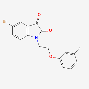 molecular formula C17H14BrNO3 B2751961 5-Bromo-1-(2-(m-tolyloxy)ethyl)indoline-2,3-dione CAS No. 862691-54-1