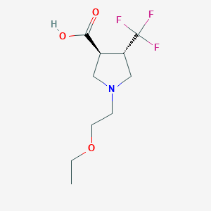 molecular formula C10H16F3NO3 B2751973 (3S,4S)-1-(2-ethoxyethyl)-4-(trifluoromethyl)pyrrolidine-3-carboxylic acid CAS No. 1186655-16-2