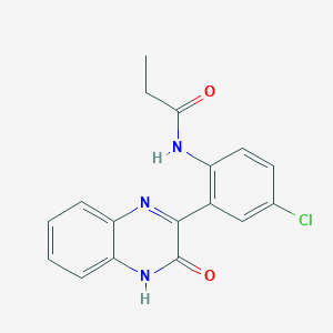 N-[4-chloro-2-(3-oxo-4H-quinoxalin-2-yl)phenyl]propanamide