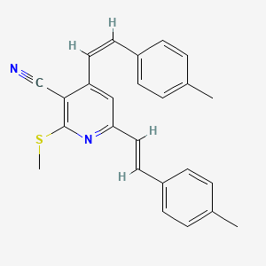 4,6-Bis(4-methylstyryl)-2-(methylsulfanyl)nicotinonitrile