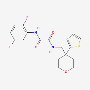 molecular formula C18H18F2N2O3S B2751987 N1-(2,5-difluorophenyl)-N2-((4-(thiophen-2-yl)tetrahydro-2H-pyran-4-yl)methyl)oxalamide CAS No. 1091418-00-6