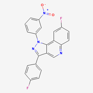 8-fluoro-3-(4-fluorophenyl)-1-(3-nitrophenyl)-1H-pyrazolo[4,3-c]quinoline