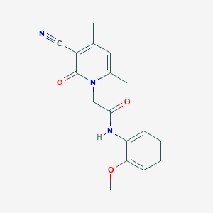 molecular formula C17H17N3O3 B2751999 2-(3-cyano-4,6-dimethyl-2-oxopyridin-1(2H)-yl)-N-(2-methoxyphenyl)acetamide CAS No. 878677-32-8