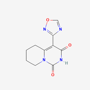 molecular formula C10H10N4O3 B2752000 4-(1,2,4-噁二唑-3-基)-5,6,7,8-四氢-1H-吡啶并[1,2-c]嘧啶-1,3(2H)-二酮 CAS No. 1775484-32-6