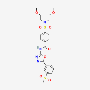 4-(N,N-bis(2-methoxyethyl)sulfamoyl)-N-(5-(3-(methylsulfonyl)phenyl)-1,3,4-oxadiazol-2-yl)benzamide