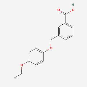 molecular formula C16H16O4 B2752006 3-[(4-乙氧基苯氧基)甲基]苯甲酸 CAS No. 438475-73-1