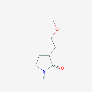 molecular formula C7H13NO2 B2752007 3-(2-Methoxyethyl)pyrrolidin-2-one CAS No. 934-43-0