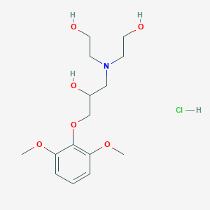 molecular formula C15H26ClNO6 B2752014 2,2'-((3-(2,6-Dimethoxyphenoxy)-2-hydroxypropyl)azanediyl)diethanol hydrochloride CAS No. 1216827-32-5