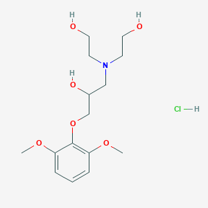 molecular formula C15H26ClNO6 B2752014 2,2'-((3-(2,6-二甲氧基苯氧基)-2-羟基丙基)氮)二乙醇盐酸盐 CAS No. 1216827-32-5