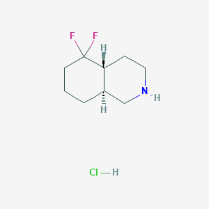molecular formula C9H16ClF2N B2752024 (4Ar,8aS)-5,5-difluoro-2,3,4,4a,6,7,8,8a-octahydro-1H-isoquinoline;hydrochloride CAS No. 2470280-45-4