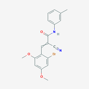 molecular formula C19H17BrN2O3 B2752027 3-(2-bromo-4,6-dimethoxyphenyl)-2-cyano-N-(3-methylphenyl)prop-2-enamide CAS No. 1424626-33-4