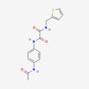 molecular formula C15H15N3O3S B2752028 N'-(4-acetamidophenyl)-N-(thiophen-2-ylmethyl)oxamide CAS No. 838867-07-5