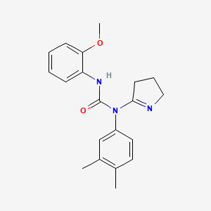 molecular formula C20H23N3O2 B2752042 1-(3,4-dihydro-2H-pyrrol-5-yl)-1-(3,4-dimethylphenyl)-3-(2-methoxyphenyl)urea CAS No. 898443-79-3