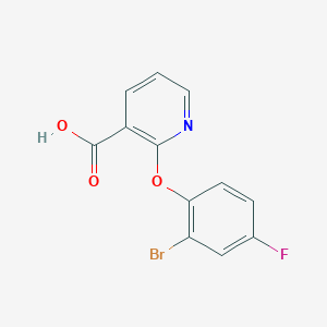 molecular formula C12H7BrFNO3 B2752053 2-(2-溴-4-氟苯氧基)吡啶-3-甲酸 CAS No. 954563-46-3