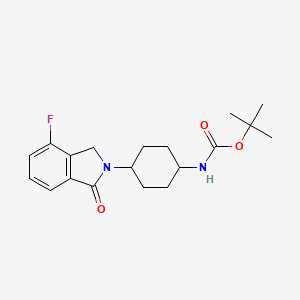 molecular formula C19H25FN2O3 B2752055 tert-Butyl (1R*,4R*)-4-(4-fluoro-1-oxoisoindolin-2-yl)cyclohexylcarbamate CAS No. 1707358-61-9