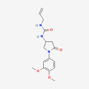 molecular formula C16H21N3O4 B2752062 1-Allyl-3-(1-(3,4-dimethoxyphenyl)-5-oxopyrrolidin-3-yl)urea CAS No. 877641-32-2