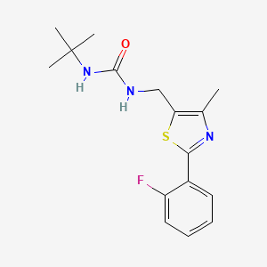 molecular formula C16H20FN3OS B2752066 1-(Tert-butyl)-3-((2-(2-fluorophenyl)-4-methylthiazol-5-yl)methyl)urea CAS No. 1421452-74-5
