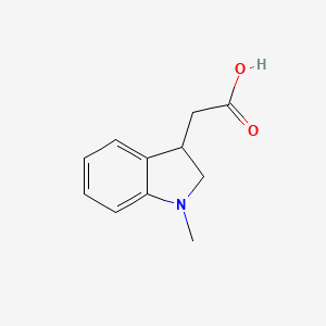 molecular formula C11H13NO2 B2752068 2-(1-methyl-2,3-dihydro-1H-indol-3-yl)acetic acid CAS No. 764591-64-2